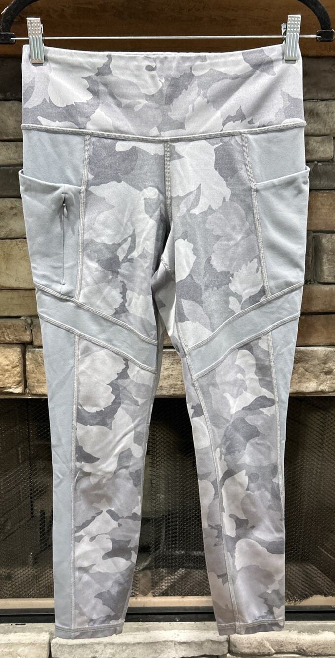 Women’s ATHLETA Gray Camo all In 7/8 Leggings Size S *B7